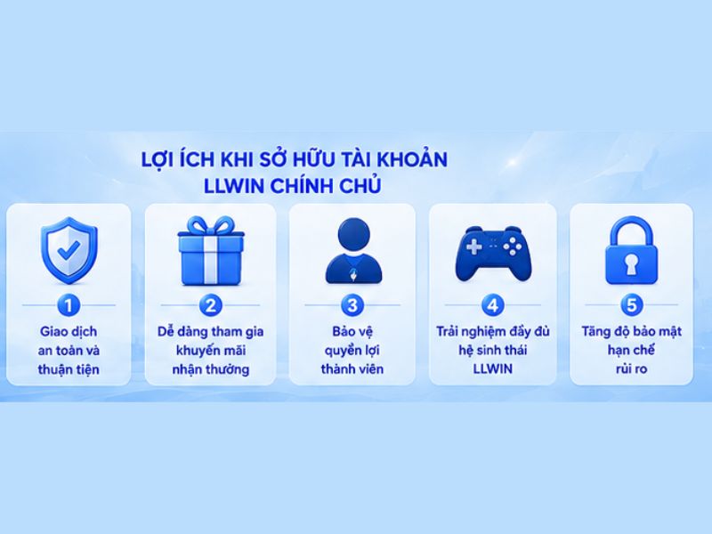 Lợi ích khi sở hữu tài khoản LLWIN chính chủ