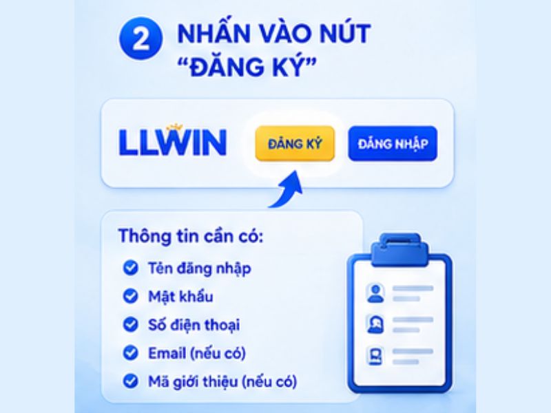 Nhấn vào nút Đăng ký LLWIN