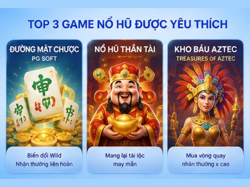Top 3 game Nổ hũ được quan tâm tại LLWIN