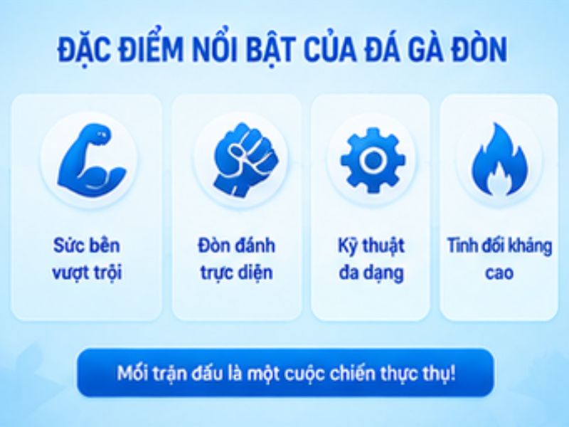 Đặc điểm nổi bật của đá gà đòn