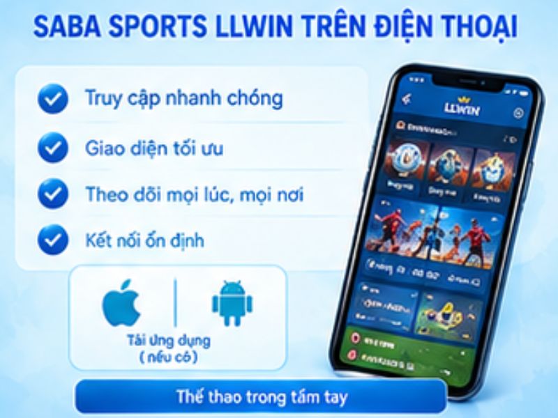 SABA Sports LLWIN trên điện thoại